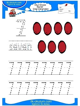 Çocuklar İçin Çizgi Çalışma Sayfaları 